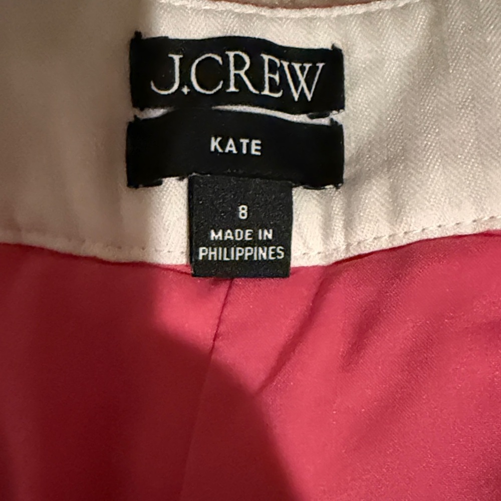 J. Crew Kate Vibrant Pink Straight Leg Pants - Picture 3 of 7